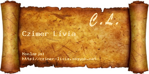 Czimer Lívia névjegykártya